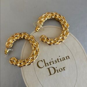 Dior Braided Gold Earrings